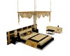 black & gold elegant bed