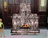 silver fireplace
