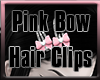 Pink Bow Clips