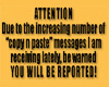 ATTENTION Copy n Pasters