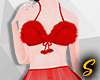 S! Fur Red Dress