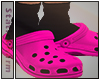 Electric Pink Crocs