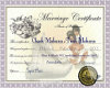 My wed certificate