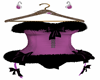 blk/purple bow corset