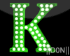 K Green Letters Lamps