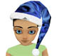 blue girls santa hat