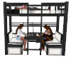 bed with deck seating