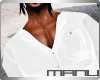 [m] white vneck sweater