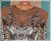 Silver Black Gown Train
