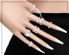 ZY: White Diamond Nails