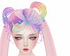 Bun! Rainbow Kids Hair
