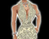 White Lace Cowl dress