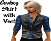 Cowboy Shirt w/Vest Blue