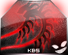 KBs Spikes Horns Blk+Red