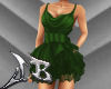 JB Ruffled Emerald Dress