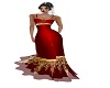 royal redgold gown