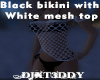 Black bikini White mesh