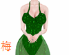 梅 xmas green dress