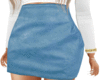 Leather Skirt | Blue