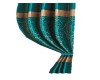 Teal and Gold Drapes