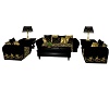 Black touch gold couch