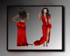 {C} Cozmic red gown