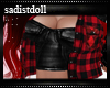 :: Red Plaid Blouse Top