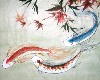 Japanese painting - kois