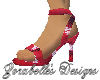 Red Lei Flower Sandals
