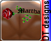 Martha red rose tattoo