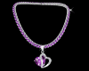 Sulver Necklaces Purple
