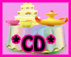 *CD*party table &cake