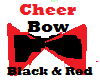 Cheer Bow-Black and Red