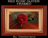 RED ROSE GUITAR FRAMED