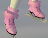 Pink fur trim skates