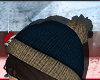 b. khaki/navy beanie