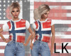 Norge, USA Tshirt F