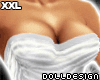 XXL-White Ruffle Dress