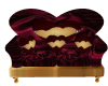 Burgundy heart couch