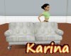 -K- White Leather Couch