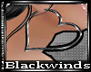 BW| Black Heart Earrings