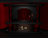 Red Black Fireplace