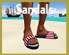 Yikes! Stripes! Sandals 