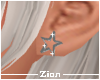 Star Hoop Earrings Silve