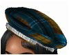brn blue plaid beret