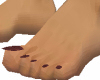 D. Burgandy toenails