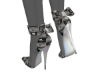 LVLBlkGray DenimBow Heel