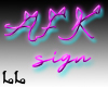 AFK sign (overhead)
