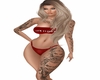 Red Bikini W Tats