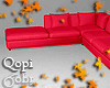 Corner Crimson Couch